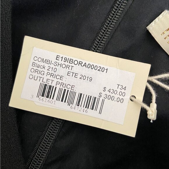 NWT Maje Ibora Belted Romper Black Size 34 - Picture 7 of 9